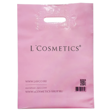 Пакет "Розовый" из ПВД с печатью лого L'Cosmetics