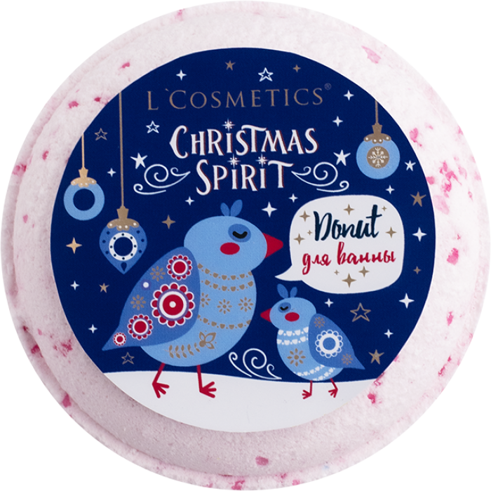Бурлящий пончик для ванны Christmas Spirit “Donut Red Crystal” с красным кристаллом – это не просто средство для принятия ванны, это настоящий ритуал красоты и заботы о коже.