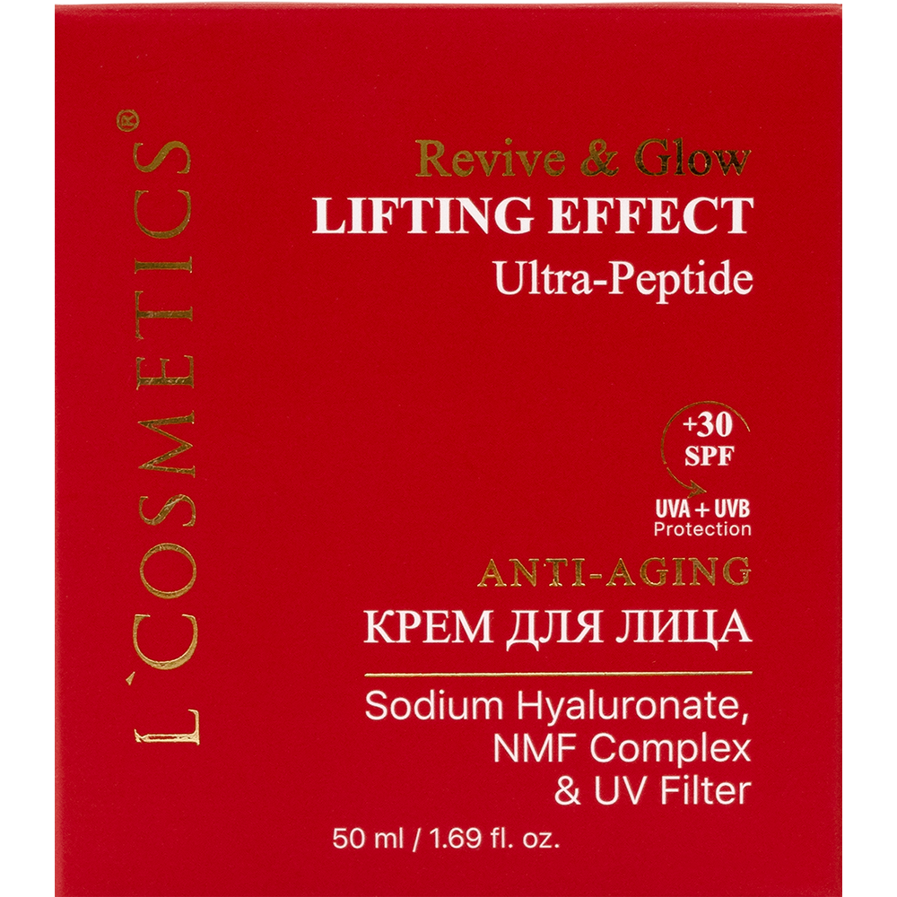 Крем для лица Revive & Glow Anti-Aging SPF 30 с Ultra-Peptide и лифтинг-эффектом 50 мл